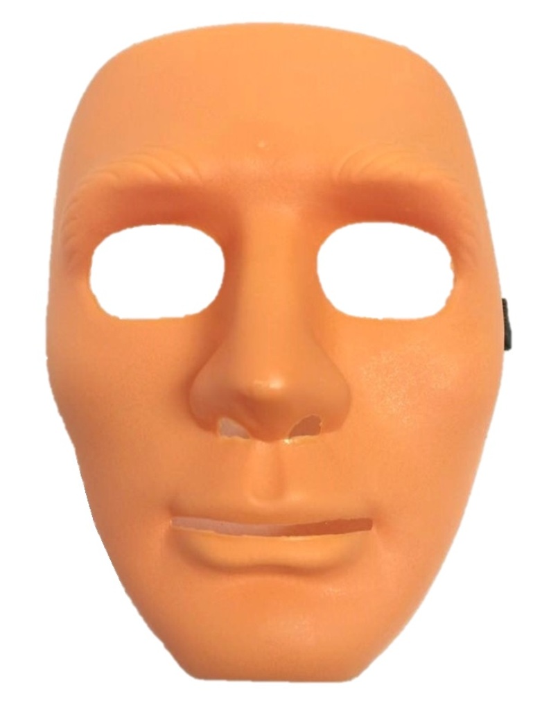 Blank Face Mask Plastic Costume Accessory Blue Green Pink Yellow White Orange Blank face mask plastic costume accessory blue green pink yellow white orange